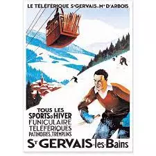 Affiche Saint Gervais Mont d'Arbois